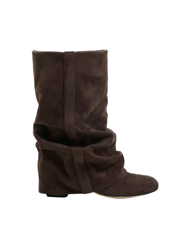 PRIORITIÉ SUEDE BOOTS - BROWN